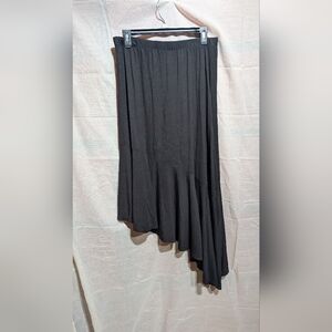 Go Couture Black Asymmetrical Maxi Skirt